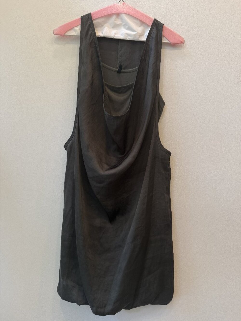 Stile Benetton Black Draped Cowl Neck Sleeveless Dress